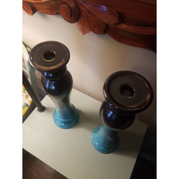 2‎ Ceramic candlesticks - Picture 2 of 4